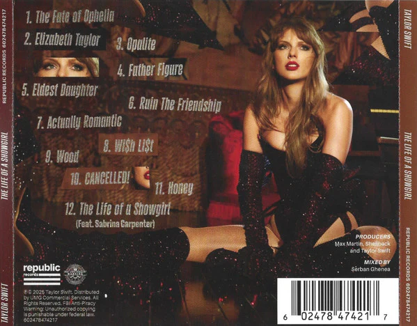 TAYLOR SWIFT, The Life Of A Showgirl (Republic Records; 602478474217, US 2025, Box Set, Insert, It's Beautiful Edition includes necklace) CD EX/EX - Image 2
