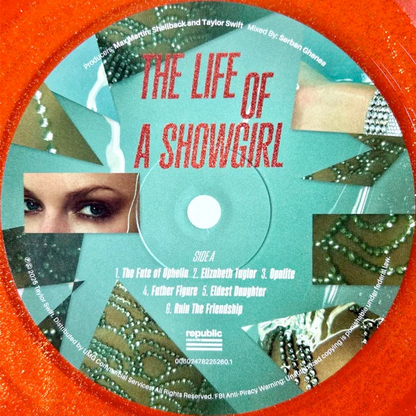 TAYLOR SWIFT, The Life of a Showgirl (EMI; 7822526, Europe 2025, Double Gatefold, Limited Edition, Sweat And Vanilla Perfume Portofino Orange Glitter Vinyl), SALE - Up to 50% Off the Origina LP NEW/NEW - Image 3