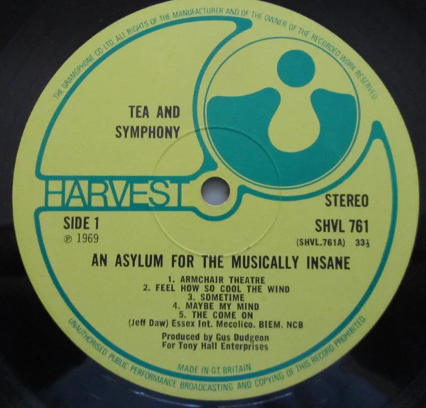 TEA & SYMPHONY, An Asylum For The Musically Insane (Harvest; SHVL 761, UK 1969, Laminated Gatefold Sleeve) LP VG+/VG - Image 3