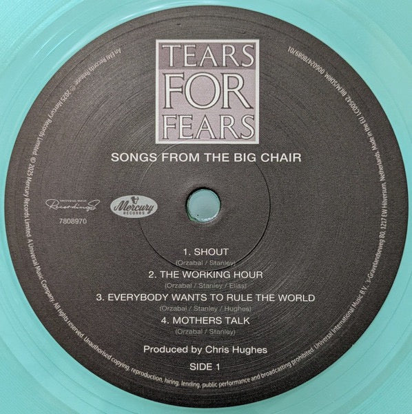 TEARS FOR FEARS, Songs From The Big Chair (UMR; 7808970, Europe 2025 Reissue, Inner, Indies Exclusive Limited Edition Coke Bottle Clear Vinyl) LP NEW/NEW - Image 3