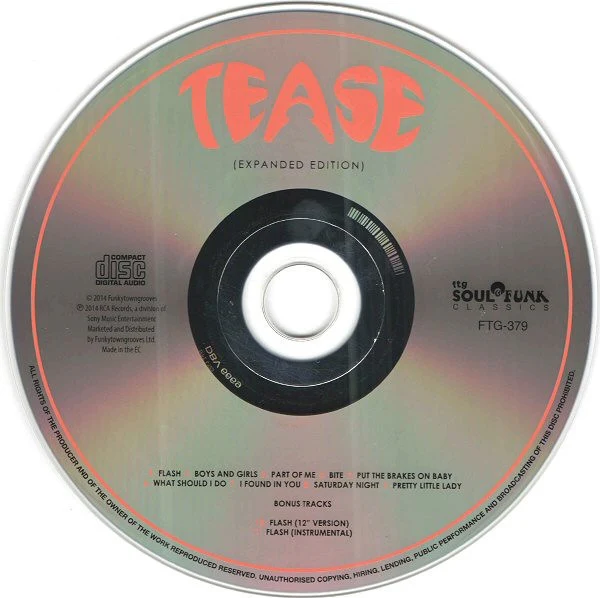 TEASE, Tease (Funkytowngrooves; FTG-379, UK 2014 Reissue, Jewel Case) CD VG+/VG+ - Image 3