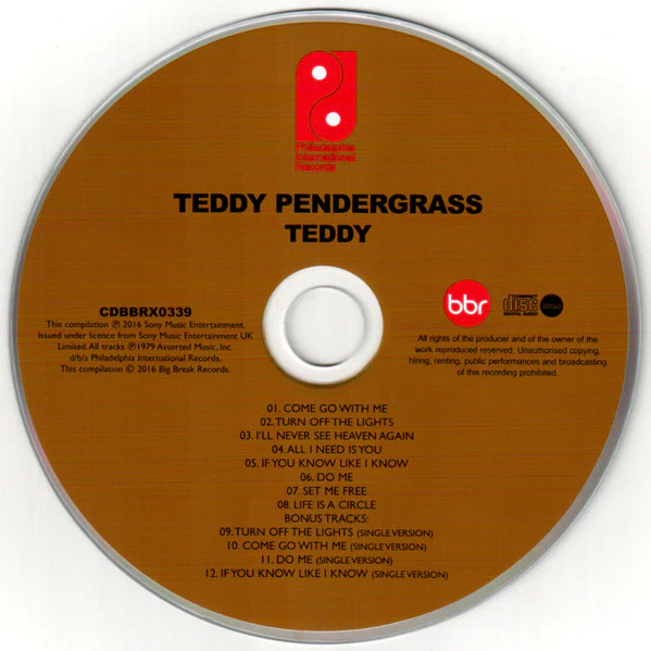 TEDDY PENDERGRASS, Teddy (Big Break Records; CDBBRX 0339, UK 2016, Super Jewel case) CD M/M - Image 3
