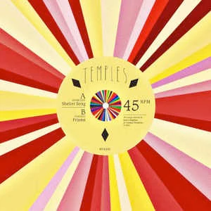 TEMPLES, Shelter Song / Prisms (Heavenly; HVN250, UK 2012, Die Cut Sleeve) 7" VG/VG+