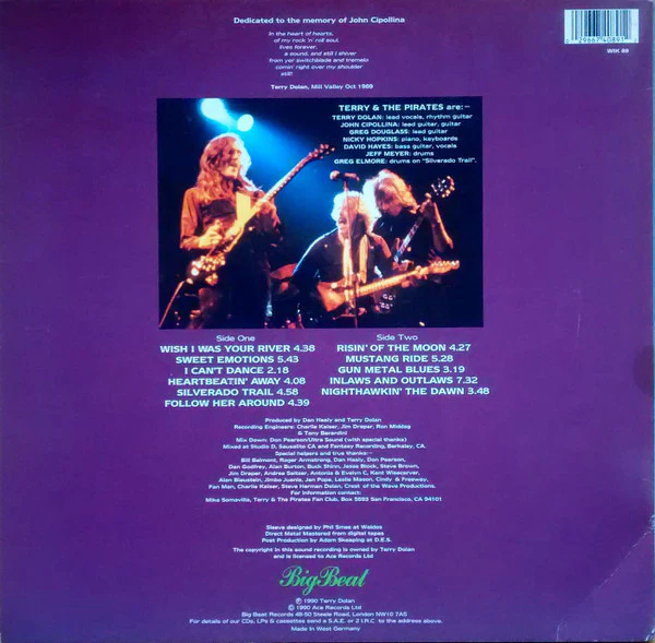 TERRY AND THE PIRATES, Silverado Trail (Big Beat Records; WIK 89, UK 1990), SALE - Up to 50% Off the Original Price  LP VG/VG - Image 2