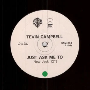 TEVIN CAMPBELL, Just Ask Me To (Qwest Records; SAM 894, UK 1991, Promo, Plain Sleeve) 12" /G+