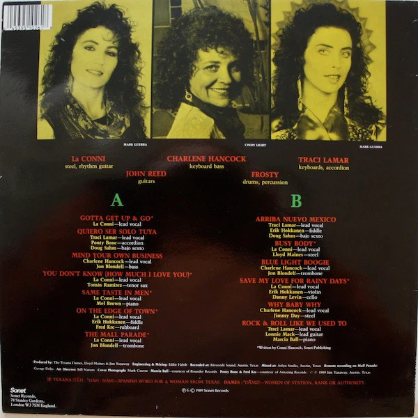 TEXANA DAMES, Texana Dames (Sonet; SNTF 1026, UK 1989), SALE - Up to 50% Off the Original Price  LP VG/EX - Image 2