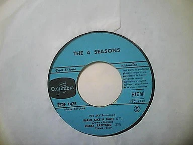 THE 4 SEASONS, Walk Like A Man (Columbia ; ESDF 1475, France 1963, Laminated Flipback Sleeve) 7" EP VG+/VG+ - Image 3