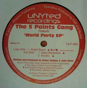 THE 5 POINTS GANG, World Party EP (Unyted Recordings; ULP-003, US 2002, Stickered Plain Sleeve) 12" VG/G+