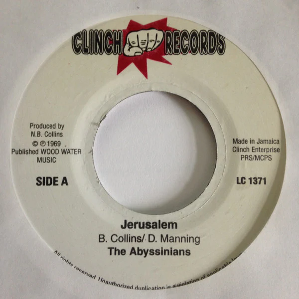 THE ABYSSINIANS, Jerusalem (Clinch Records; , Jamaica 1990s Reissue), SALE - Up to 50% Off the Original Price 7" /VG+