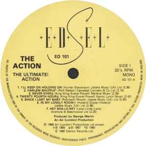 THE ACTION, The Ultimate Action (Edsel Records Yellow Labels; ED 101, UK 1980, Inner) LP VG/EX - Image 3