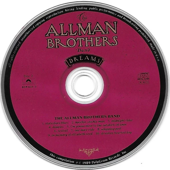 THE ALLMAN BROTHERS BAND, Dreams (Polydor; 839 417-2, US Reissue, Box Set, Booklet, PMDC) 4xCD VG+/EX - Image 3