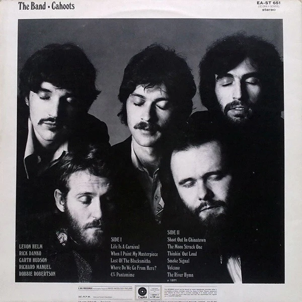THE BAND, Cahoots (Capitol Green; EAST651, UK 1971, Gatefold) LP VG/VG - Image 2