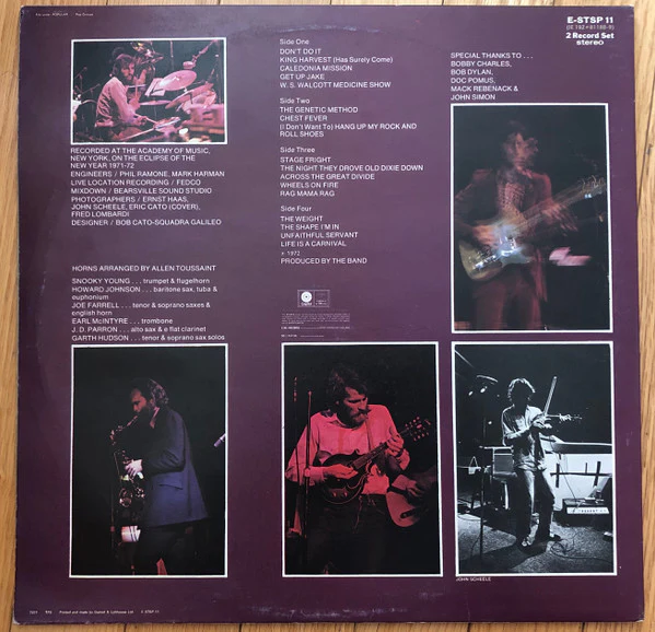 THE BAND, Rock Of Ages: The Band In Concert (Capitol Records; E-STSP 11, UK 1972, "Made By The Gramophone Company" on labels) 2xLP VG/VG - Image 2