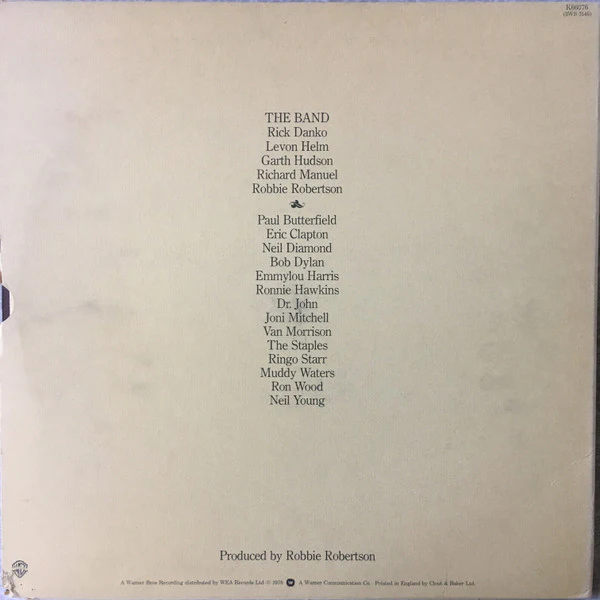 THE BAND, The Last Waltz (Warner Bros. Records; K66076, UK 1970s, Textured Box Sleeve, 3 Inners, Booklet, Discs "Made in Germany," UK Sleeve) 3xLP VG/VG+ - Image 2