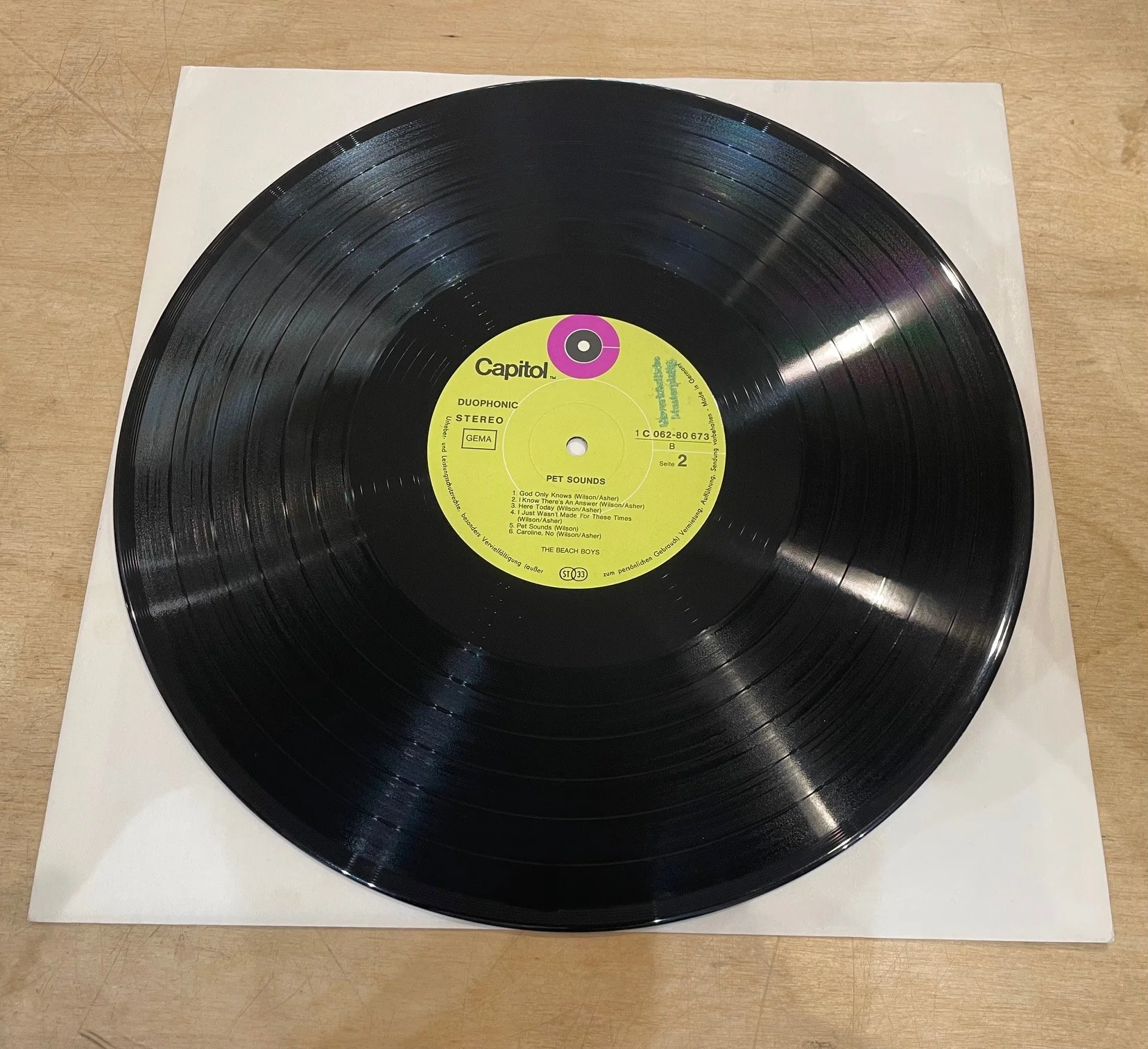 THE BEACH BOYS, Pet Sounds (Capitol Records; 1C 062-80 673, Germany 1969 Reissue, Duophonic for Stereo), SALE - Up to 50% Off the Original Price  LP VG/VG+ - Image 3