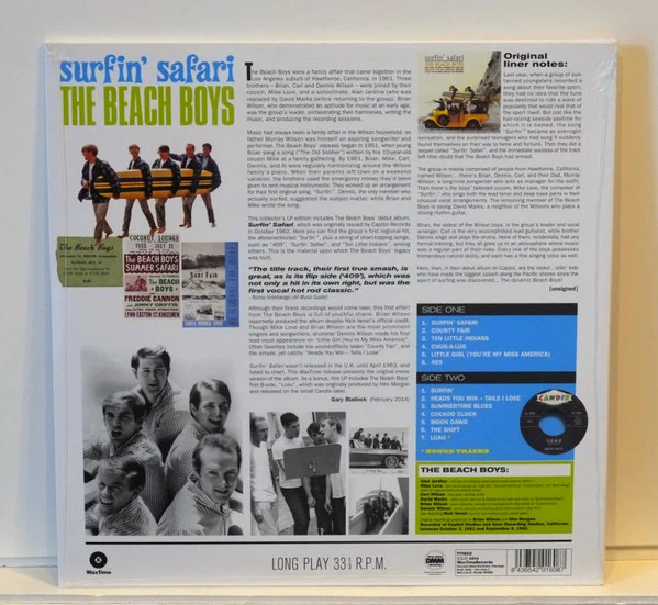 THE BEACH BOYS, Surfin' Safari (WaxTime In Color; 950638, Europe 2018 Reissue, Limited Edition, Stereo, Green Vinyl), SALE - Up to 50% Off the Original Price LP NEW/NEW - Image 2
