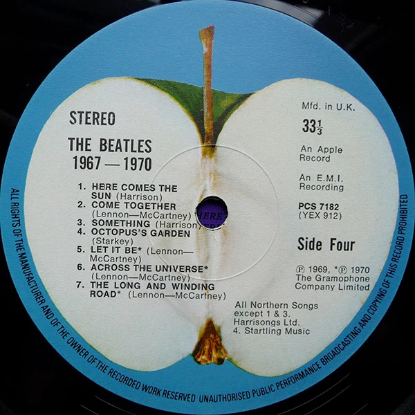 THE BEATLES, 1967-1970 (Apple Records; PCSP 718, UK 1980s Reissue, Gatefold With Barcode, 2 Inners) 2xLP VG/VG - Image 3