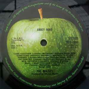 THE BEATLES, Abbey Road (Apple; PCS 7088, UK 1969, Laminated Sleeve, 1st Press Variation, No "Her Majesty" On Label or Sleeve, Apple Logo Misaligned On Sleeve, YEX 749-2 750-1 Matrix) LP G+/G+ - Image 3
