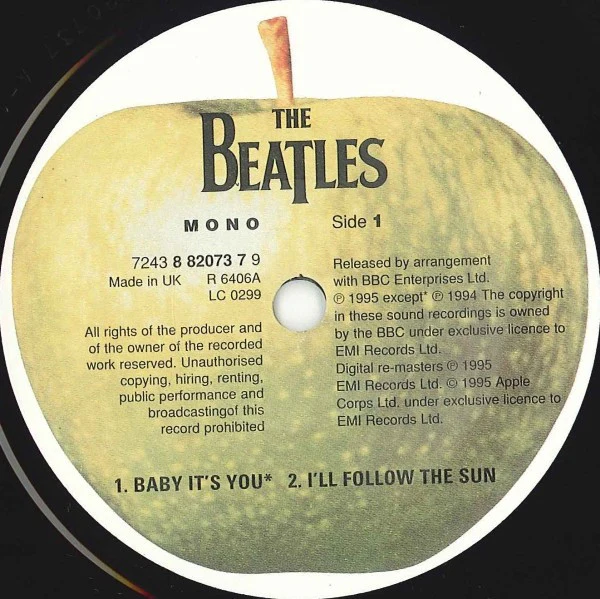 THE BEATLES, Baby It's You (Apple Records; 7243 8 82073 7 9, Europe 1995, Flipback Sleeve, Mono), SALE - Up to 50% Off the Original Price 7" EP EX/VG+ - Image 3
