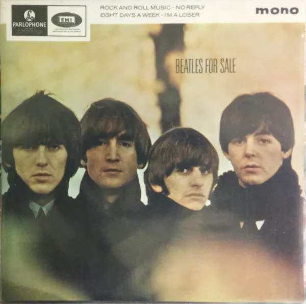 THE BEATLES, Beatles For Sale (Parlophone; GEP 8931, UK 1981 Reissue, Laminated Flipback Sleeve, Four Prong Centre ) 7" VG/G+