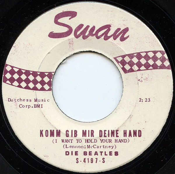 THE BEATLES, Komm Gib Mir Deine Hand (I Want To Hold Your Hand) / How Do You Do It (Swan; 4197, US 1978, Plain Sleeve, Unofficial Release), SALE - Up to 50% Off the Original Price 7" /VG