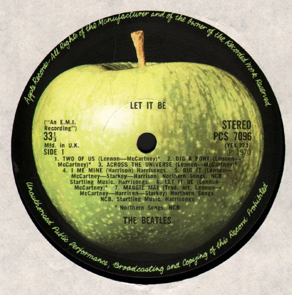 THE BEATLES, Let It Be (Apple; PCS7096, UK 1970, Green Apple Logo on Rear Sleeve, Fully Laminated, Repress. Matrix -2U or 3U) LP VG/G+ - Image 3
