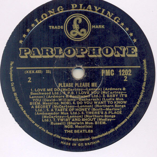 THE BEATLES, Please Please Me (Parlophone Black/Gold; PMC 1202, UK 1963, Flipback EJ Day, Mono - Northern Songs Publishing, Aligned Photo - XEX421-1N, XEX422-1N.) LP G/G - Image 3