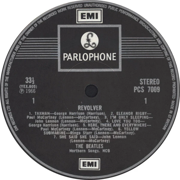 THE BEATLES, Revolver (Parlophone ; PCS 7009, UK 1973 Reissue, Laminated Sleeve, 2 EMI Box EMI RIM G & L sleeve) LP VG/G+ - Image 3