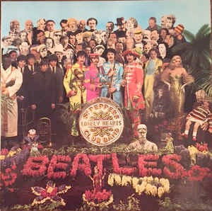 THE BEATLES, Sgt. Pepper's Lonely Hearts Club Band (Parlophone; PCS 7027, France 1973 Reissue, Laminated Non-Flipback UK G&L Gatefold Sleeve, Insert, Stereo) LP VG+/EX