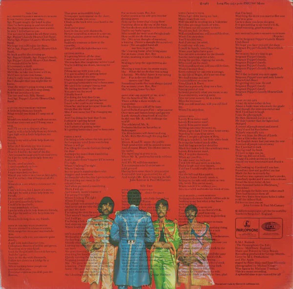 THE BEATLES, Sgt. Pepper's Lonely Hearts Club Band (Parlophone Black/Yellow; PMC 7027, UK 1967, Laminated Gatefold Sleeve, Cut-out Insert, No Inner, Mono 1st Press, XEX637-1 & 638-1) LP VG/G+ - Image 2
