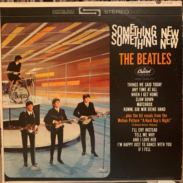 THE BEATLES, Something New (Capitol Records; ST 2108, US 1964, Front Pasteback Sleeve, Scranton Pressing) LP G+/VG