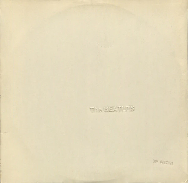THE BEATLES, The Beatles (Apple Records; PCS-7067/8, UK 1968, Top-Loading Laminated Gatefood , 2 Black Inners, No Poster, No Cards, "An EMI Recording" only on Discs 1 and 2) 2xLP G+/G