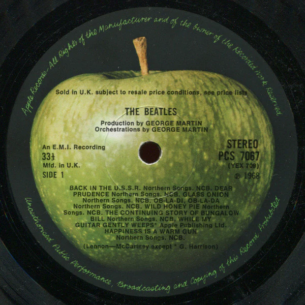 THE BEATLES, The Beatles (Apple Records; PCS-7067/8, UK 1968, Top-Loading Laminated Gatefood , 2 Black Inners, No Poster, No Cards, "An EMI Recording" only on Discs 1 and 2) 2xLP G+/G - Image 3