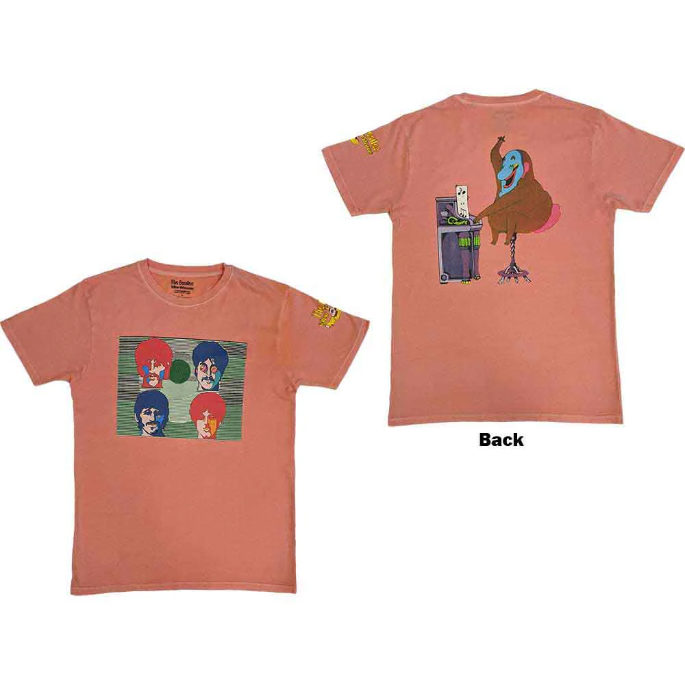 THE BEATLES, The Beatles Unisex T-Shirt: Yellow Submarine Magic Piano (Pink) (Back Print) L (; YSTS31MP, Europe ) Accessories NEW/NEW