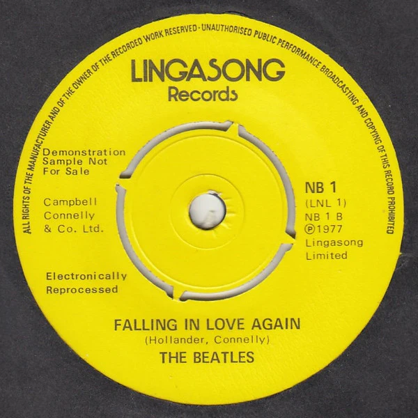THE BEATLES, Twist & Shout / Falling in Love Again (Lingasong; NB 1, UK 1977, Promo), SALE - Up to 50% Off the Original Price 7" /VG+ - Image 2