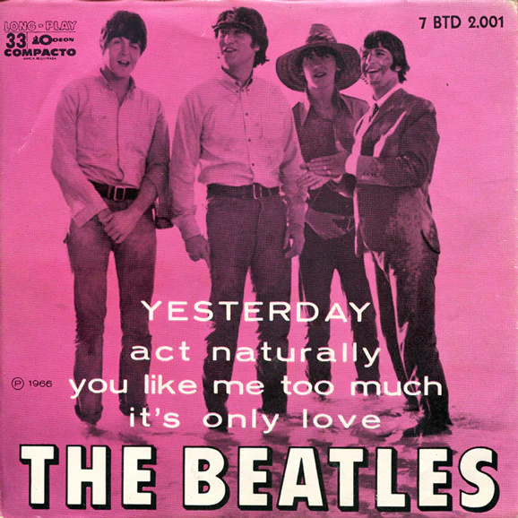 THE BEATLES, Yesterday (Odeon ; 7 BTD 2.001, Brazil 1966, "Sandwich" Cover) 7" EP G+/VG