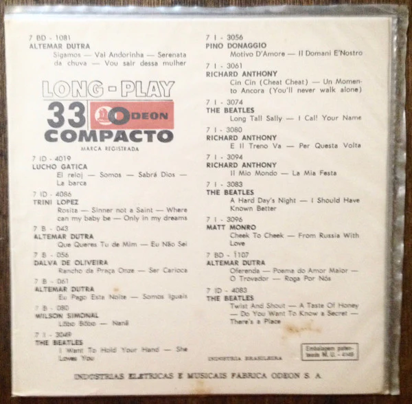 THE BEATLES, Yesterday (Odeon ; 7 BTD 2.001, Brazil 1966, "Sandwich" Cover) 7" EP G+/VG - Image 2