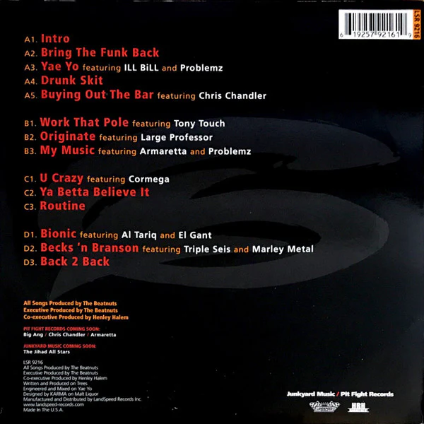 THE BEATNUTS, The Originators (Landspeed Records; LSR 9216, US 2002) 2xLP VG/VG - Image 2