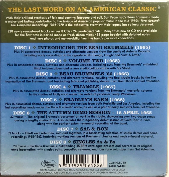 THE BEAU BRUMMELS, Turn Around: The Complete Recordings 1964-1970 (Now Sounds; QCRNOWBX58, UK 2021, Box Set, Booklet) 8xCD EX/M - Image 2