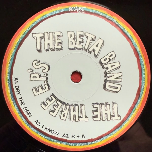 THE BETA BAND, The Three EPs (Because Music; BEC5615818, Europe 2025 Reissue, Inners, 180g, Remastered) 2xLP NEW/NEW - Image 3