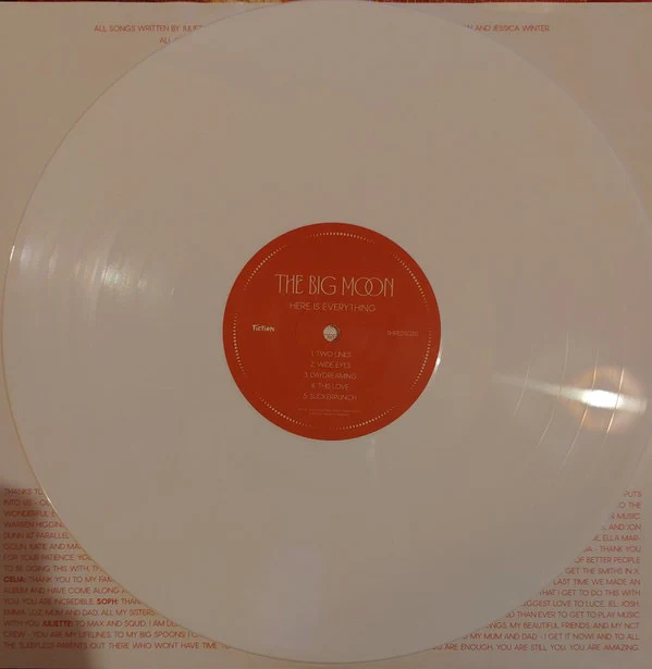 THE BIG MOON, Here Is Everything (Fiction Records; SHREDS020, UK 2022, Limited Edition, White Vinyl) LP NEW/NEW - Image 3