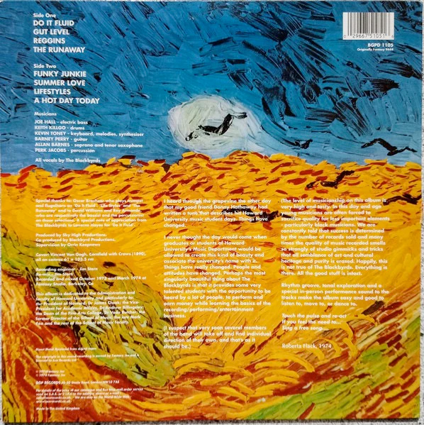 THE BLACKBYRDS, Blackbyrds (Fantasy; BGPD 1105, UK 1990s Reissue, Gatefold) LP VG/VG - Image 2