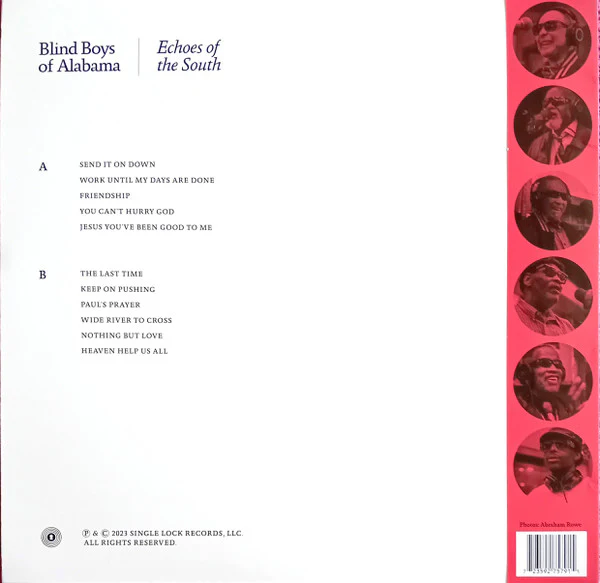 THE BLIND BOYS OF ALABAMA, Echoes Of The South (Single Lock Records; SL071, US 2023, Die Cut Sleeve, Inner, Obi) LP VG/VG+ - Image 2