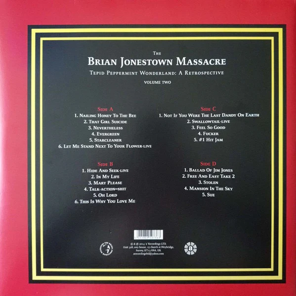 THE BRIAN JONESTOWN MASSACRE, Tepid Peppermint Wonderland: A Retrospective Volume 2 ('a' Recordings; AUK027LP, UK 2014 Reissue, Gatefold, 2 Inners) 2xLP EX/EX - Image 2