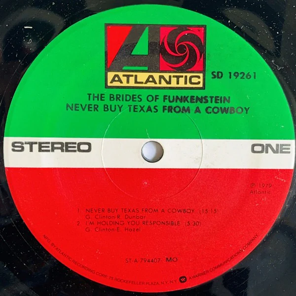 THE BRIDES OF FUNKENSTEIN, Never Buy Texas From A Cowboy (Atlantic; SD 19261, US 1979, Company Inner) LP VG/VG+ - Image 3