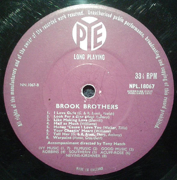 THE BROOK BROTHERS, The Brook Brothers (Pye Records; NPL 18067, UK 1961, Laminated Flipback Sleeve), SALE - Up to 50% Off the Original Price  LP VG/VG - Image 3