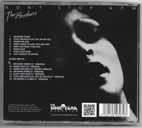 THE BROTHERS, Don't Stop Now (Funkytowngrooves; FTG-381, UK 2014, Jewel Case) CD VG+/VG+ - Image 2