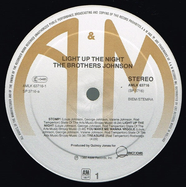 THE BROTHERS JOHNSON, Light Up The Night (A&M Records; AMLK 63716, Europe 1980, Gatefold) LP VG/VG - Image 3