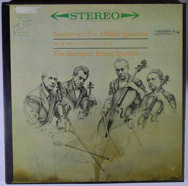 THE BUDAPEST STRING QUARTET, Beethoven: The Middle Quartets (Columbia Masterworks Grey 6 Eye Label; M4L-254/ML5588, US 1962, Box Set, Booklet), SALE - Up to 50% Off the Original Price LP VG/VG+