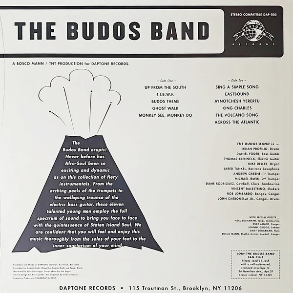 THE BUDOS BAND, The Budos Band (Daptone; DAP005LPX, UK 2026 Reissue, Indies Exclusive Colour Vinyl) LP NEW/NEW - Image 2